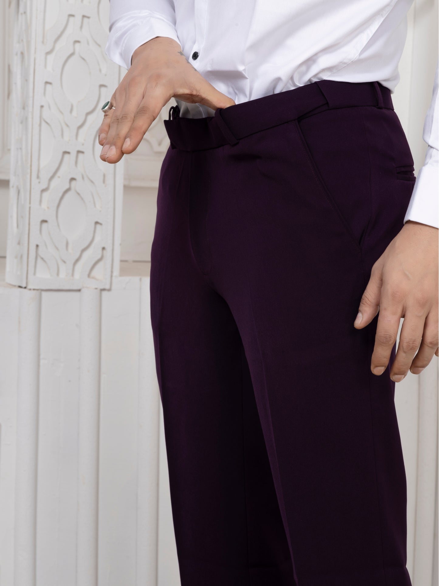 Purple Armani Tuxedo Suit for Wedding