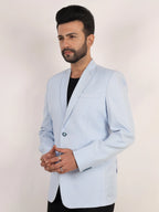 Powder Blue Director Twill Formal Blazer