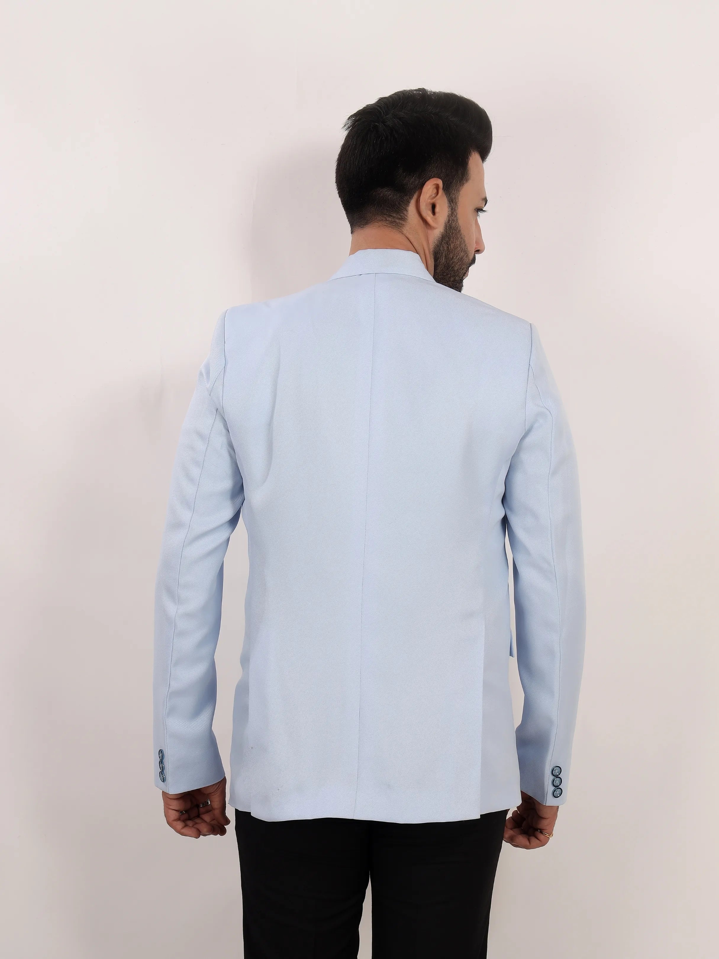 Powder Blue Director Twill Formal Blazer