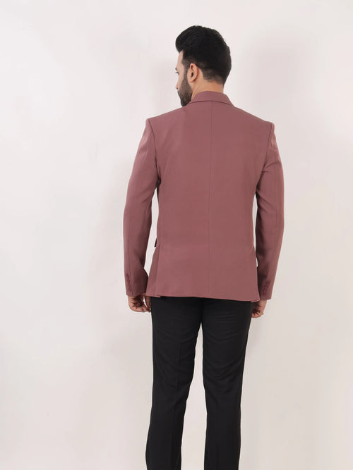 Onion Pink Solid Formal Blazer Signature Collection