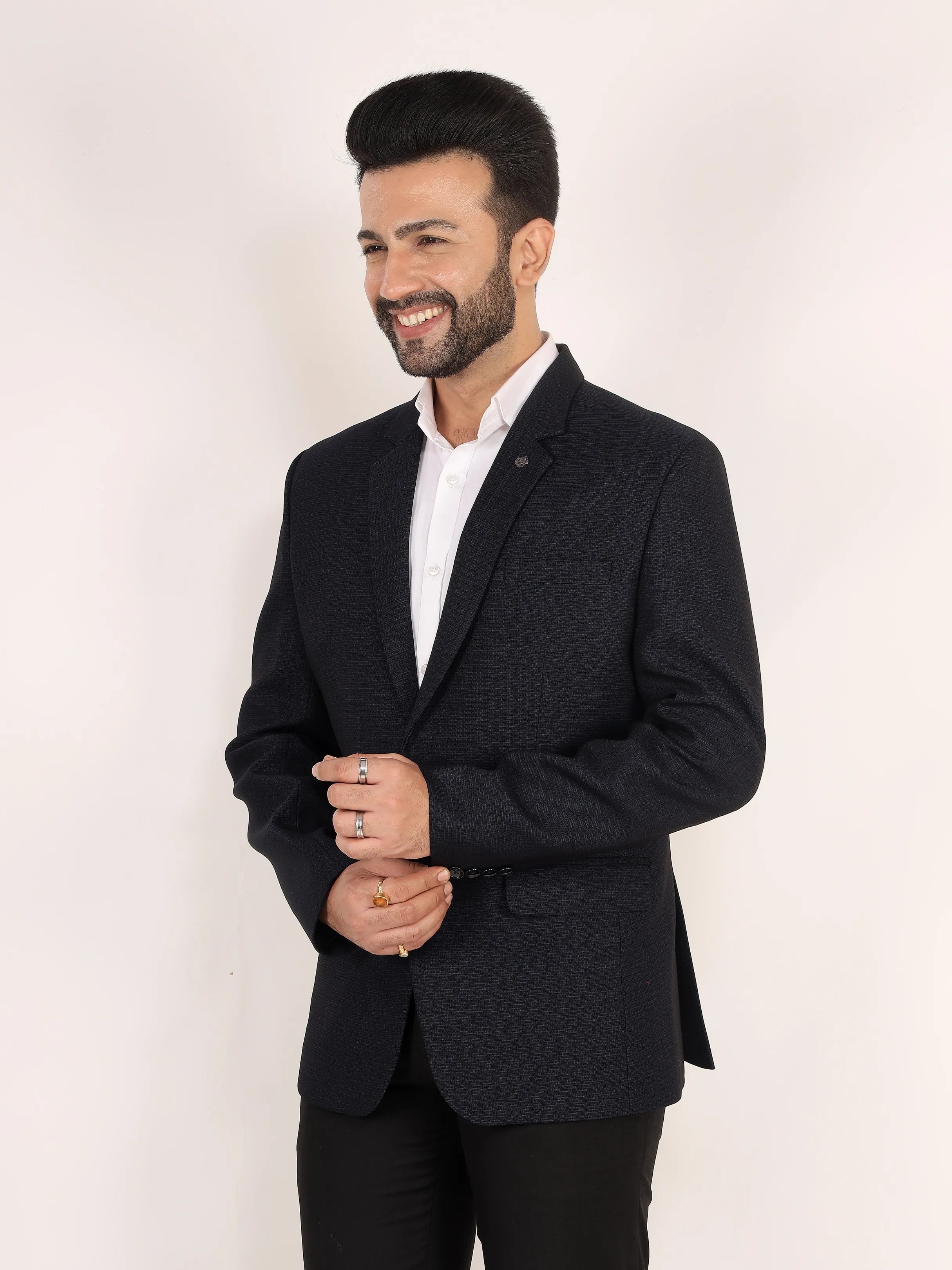 Men's Navy Blue TR Formal Blazer Signature Collection