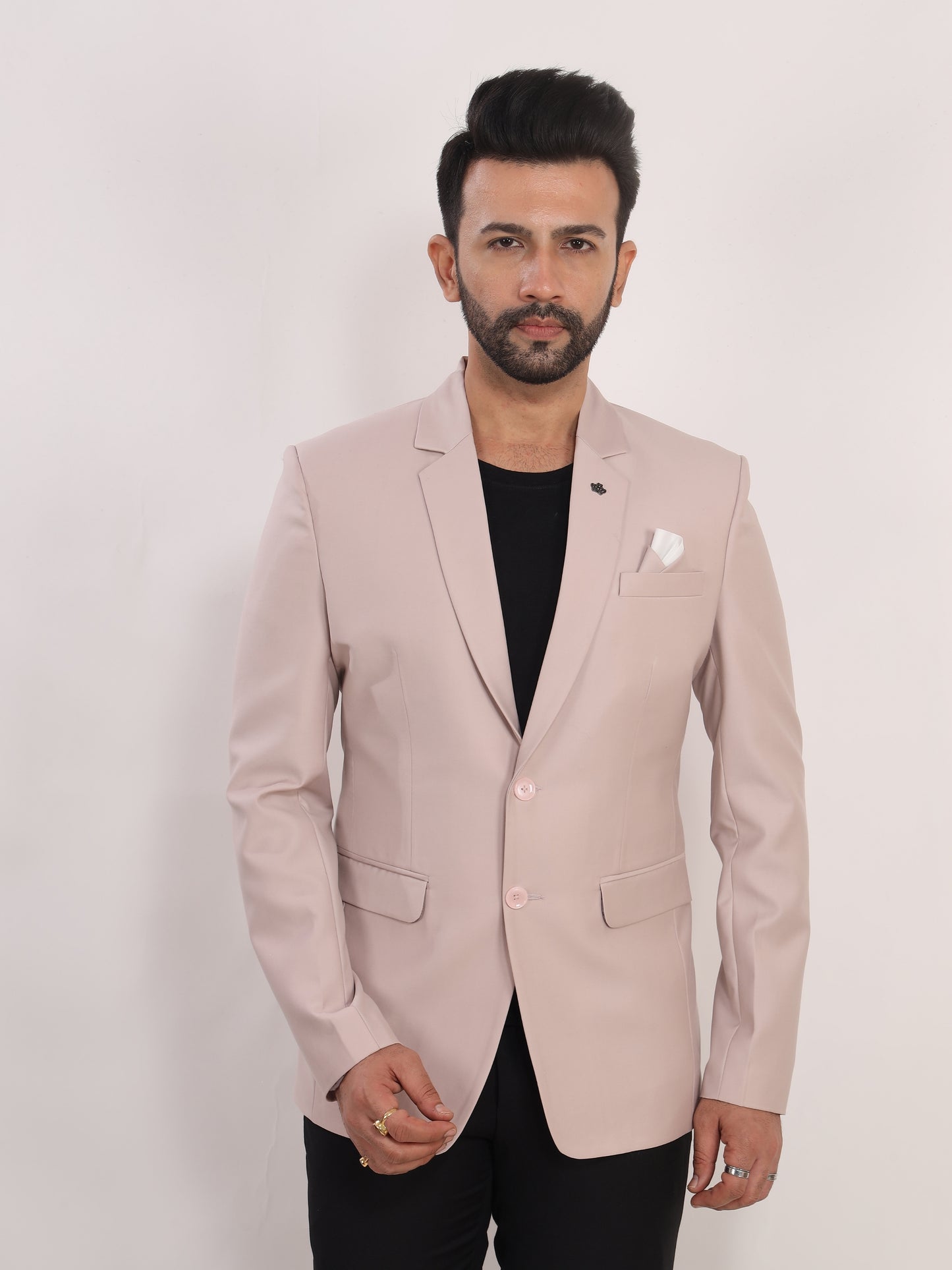 Light Pink Slim Fit Blazer for Men
