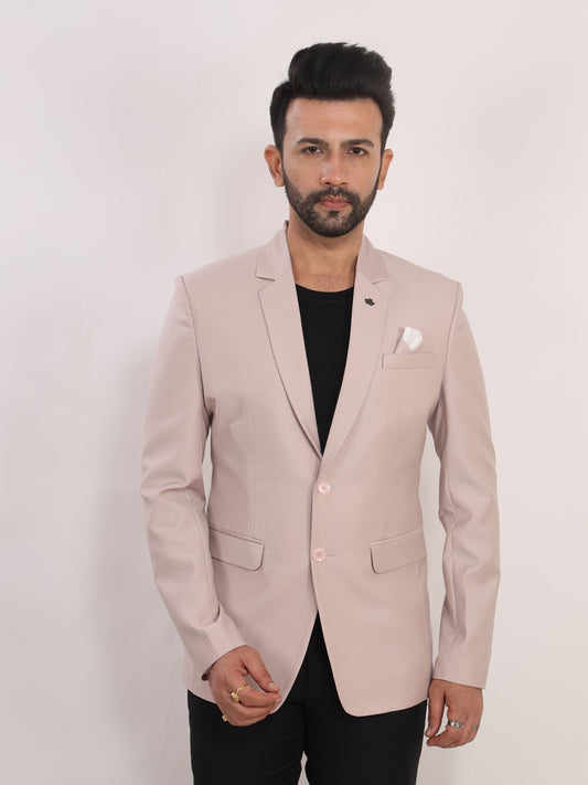 Light Pink Slim Fit Blazer for Men