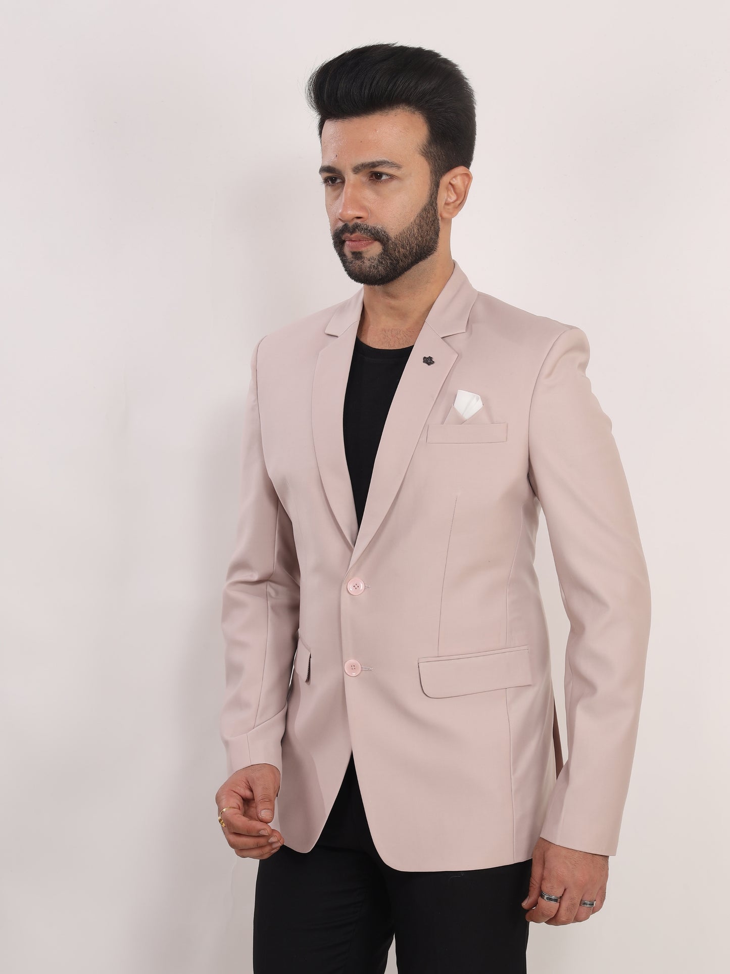 Light Pink Slim Fit Blazer for Men