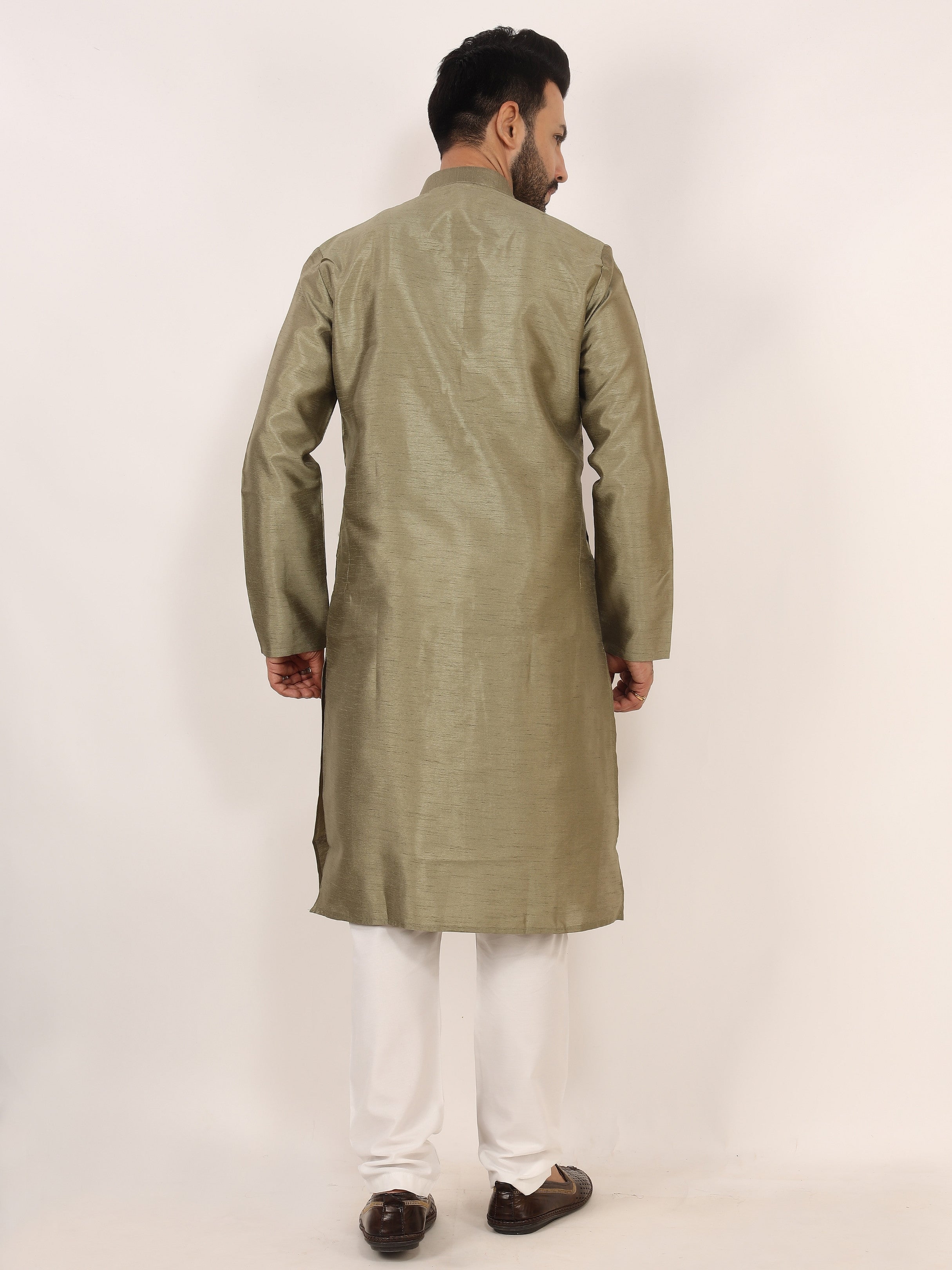 Olive Green Kurta Pajama Set