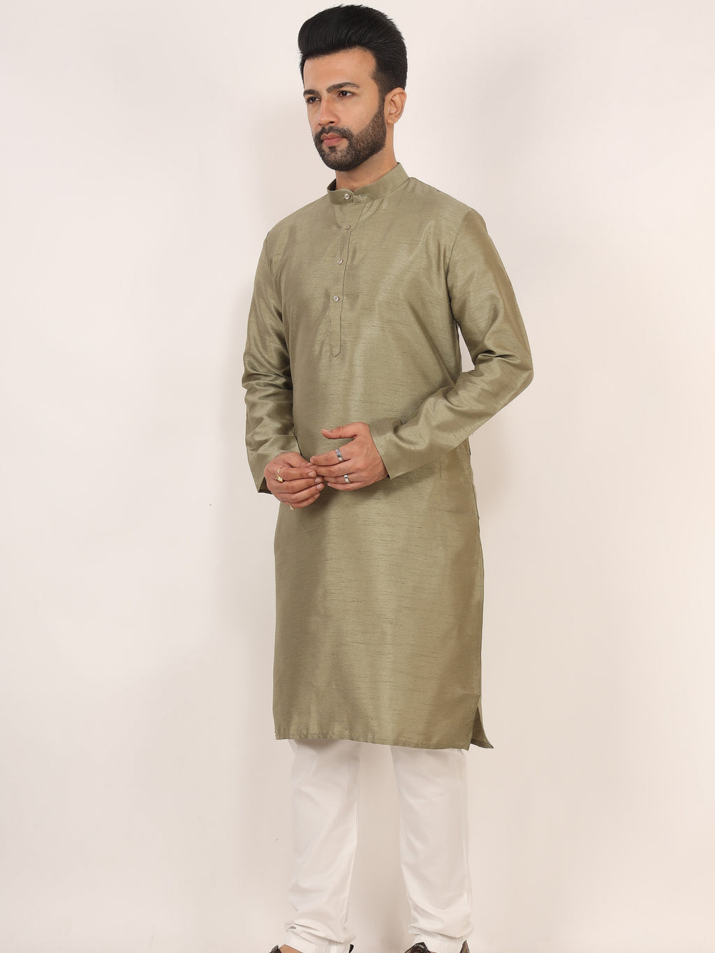 Olive Green Kurta Pajama Set