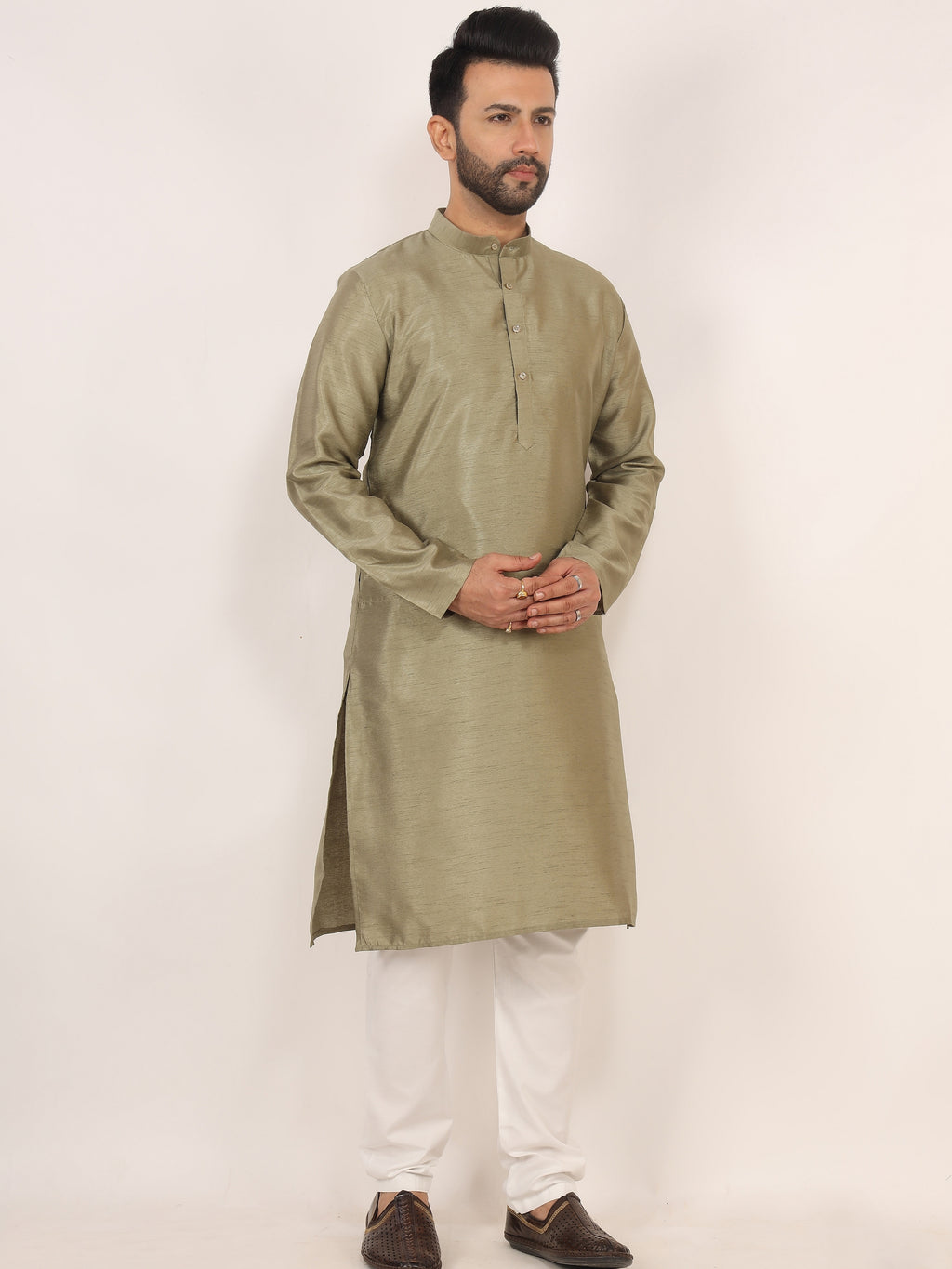 Olive Green Kurta Pajama Set