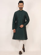 Dark Green Kurta Pajama Set