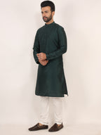 Dark Green Kurta Pajama Set
