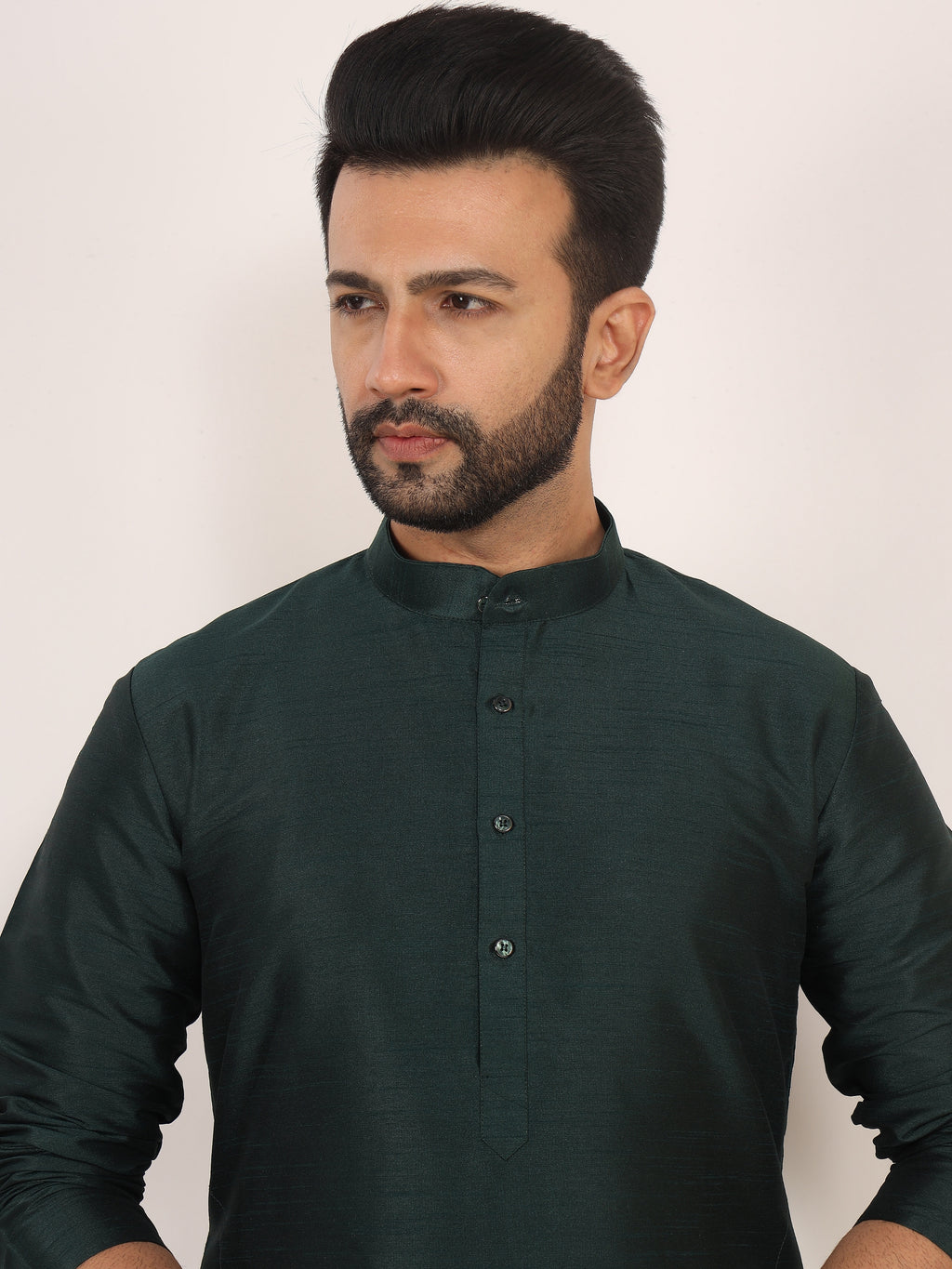 Dark Green Kurta Pajama Set
