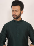 Dark Green Kurta Pajama Set