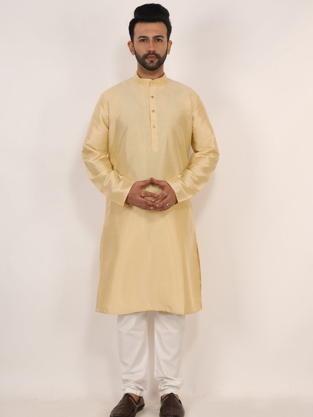 Light Yellow Kurta Pajama Set