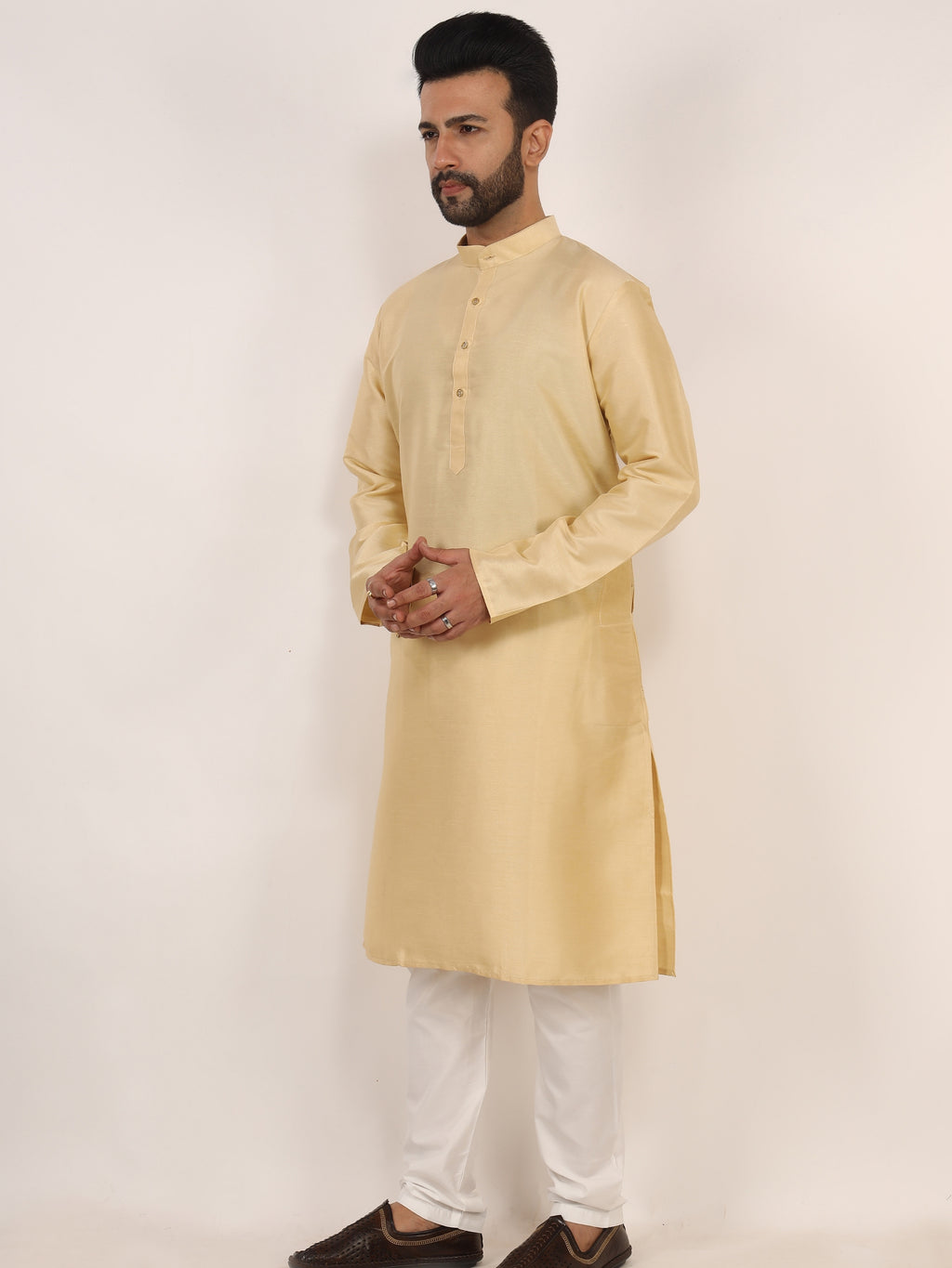 Light Yellow Kurta Pajama Set