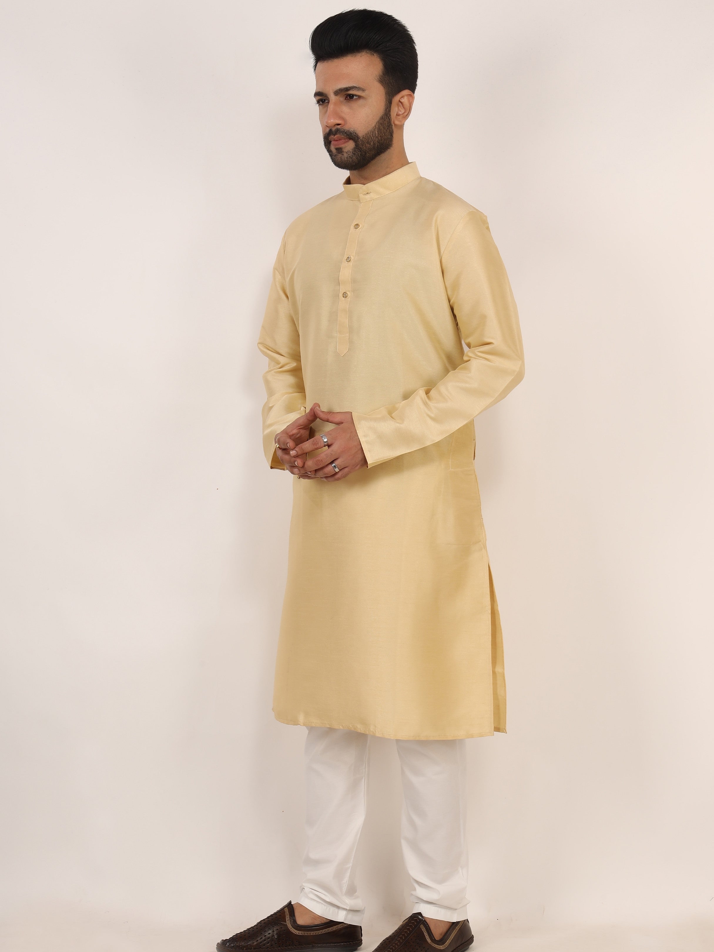 Light Yellow Kurta Pajama Set