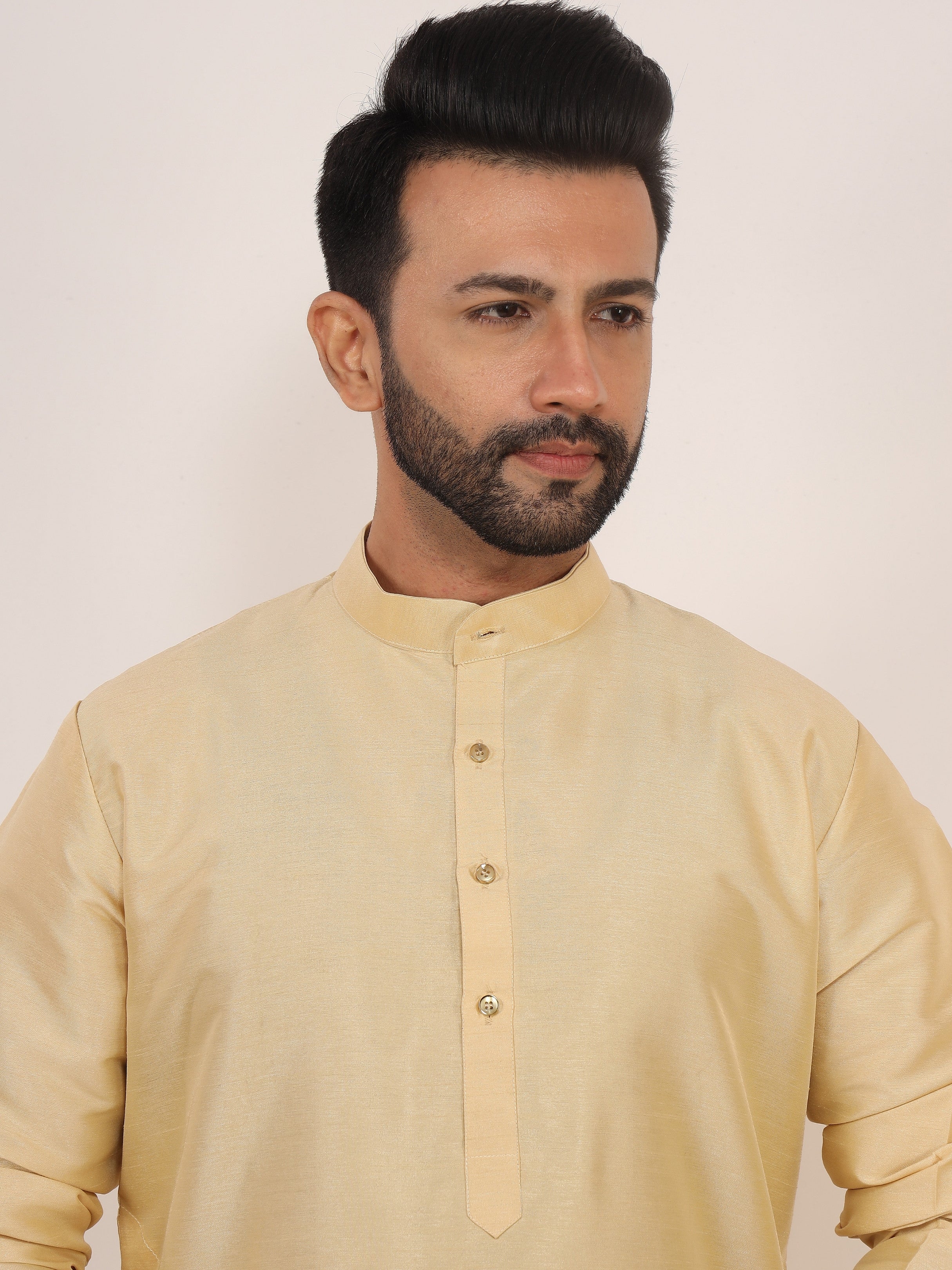 Light Yellow Kurta Pajama Set