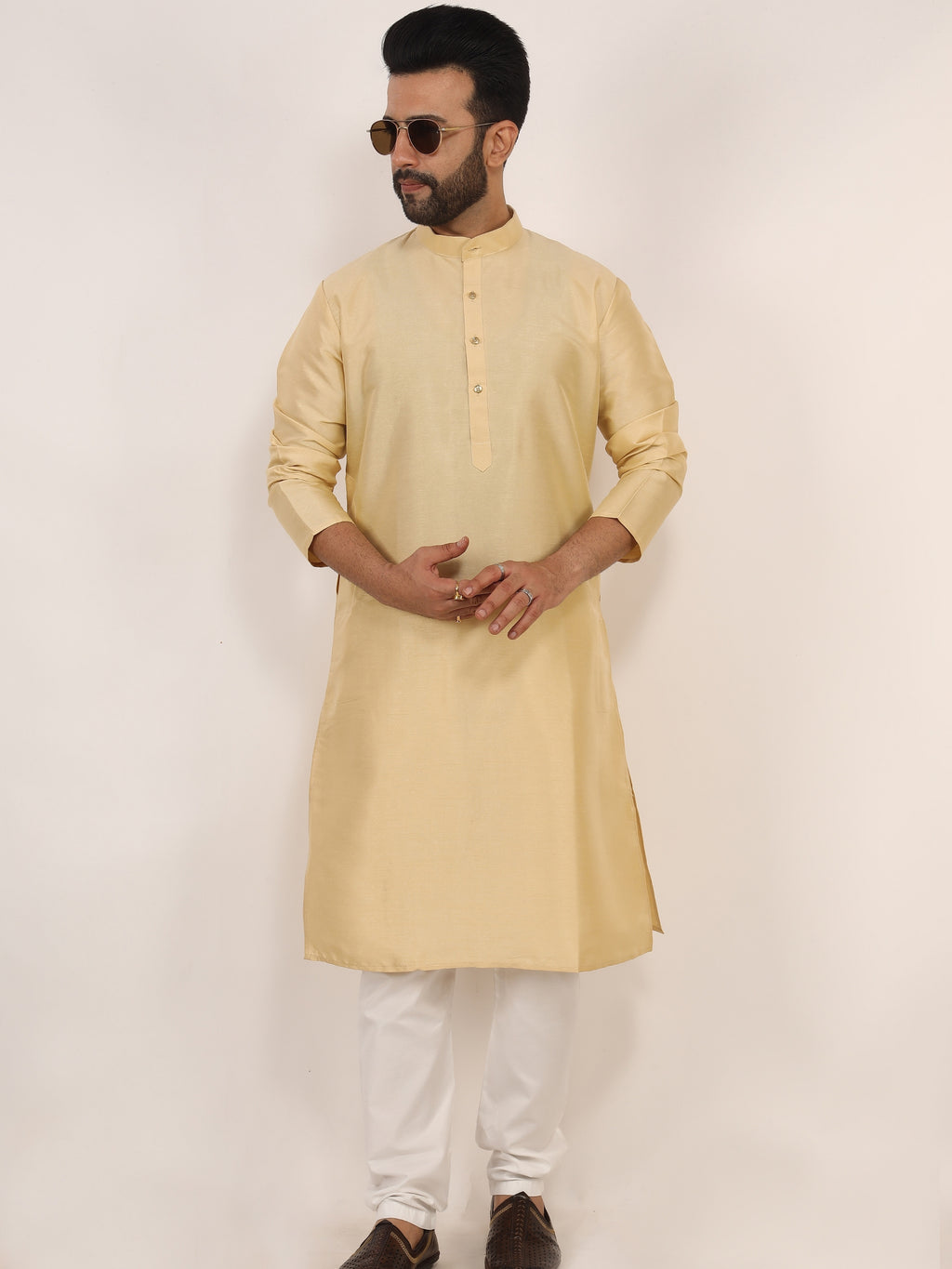 Light Yellow Kurta Pajama Set