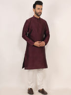 Wine Kurta Pajama Set
