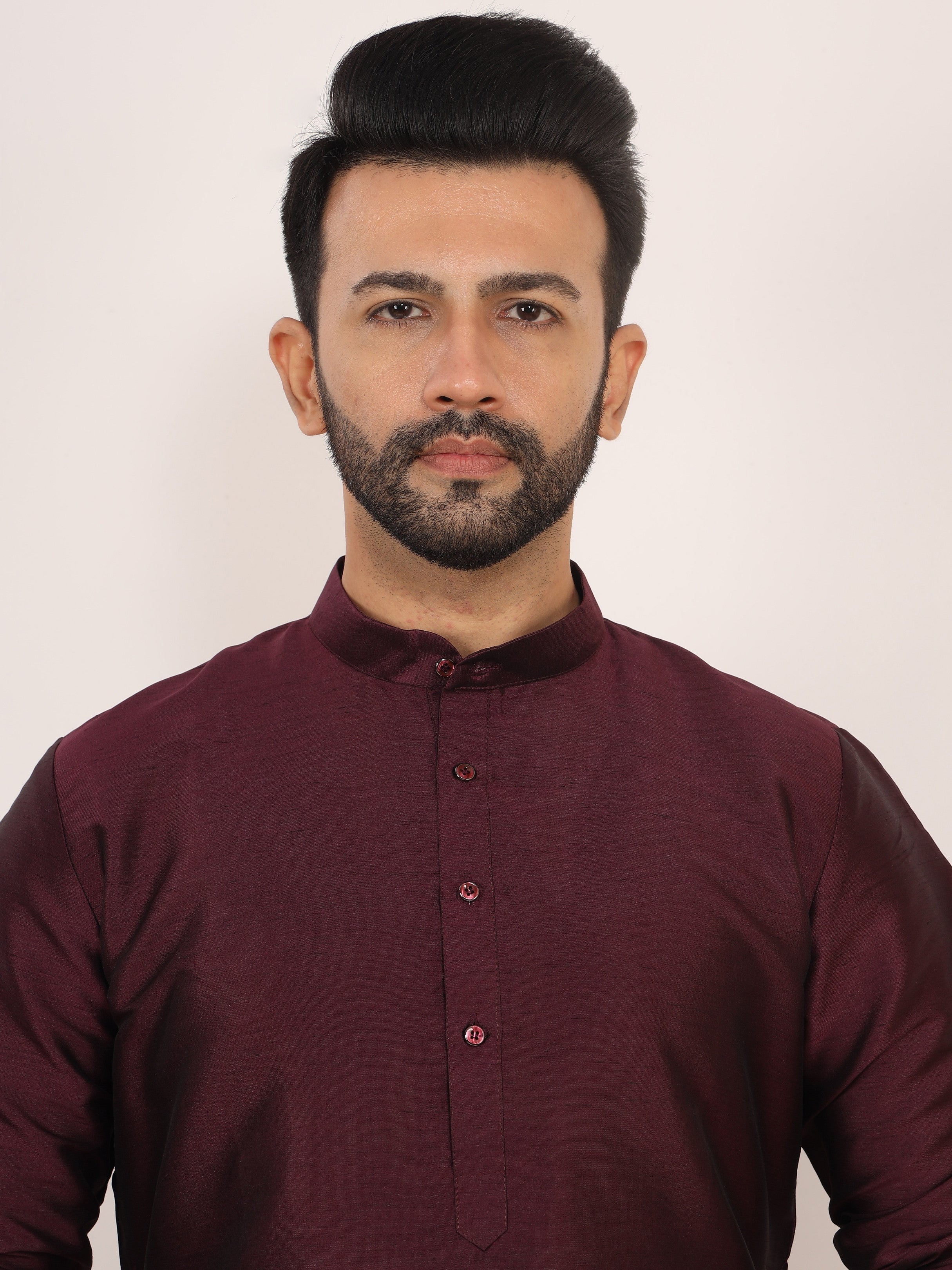 Wine Kurta Pajama Set