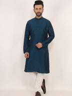 Teal Blue Kurta Pajama Set