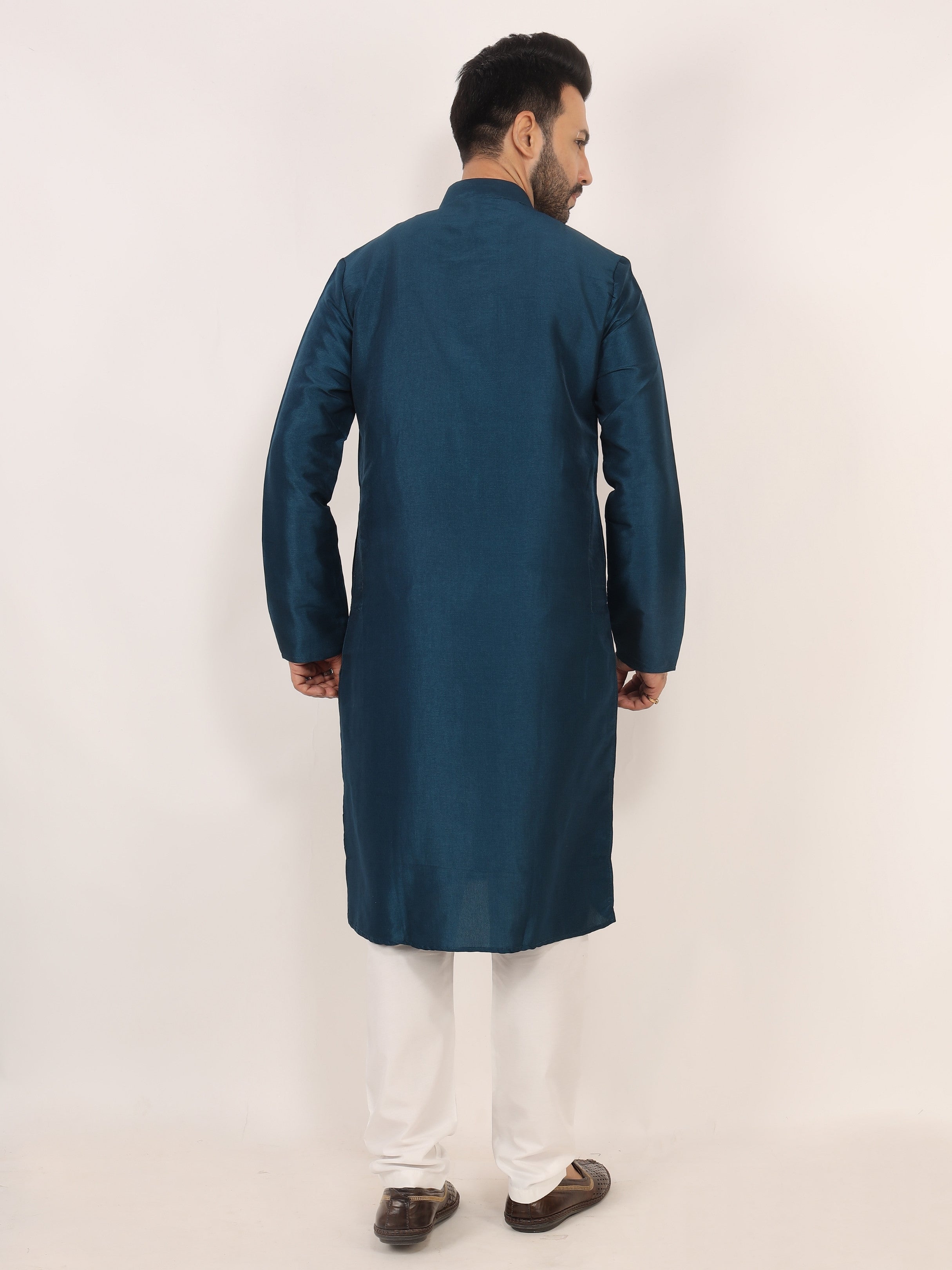 Teal Blue Kurta Pajama Set