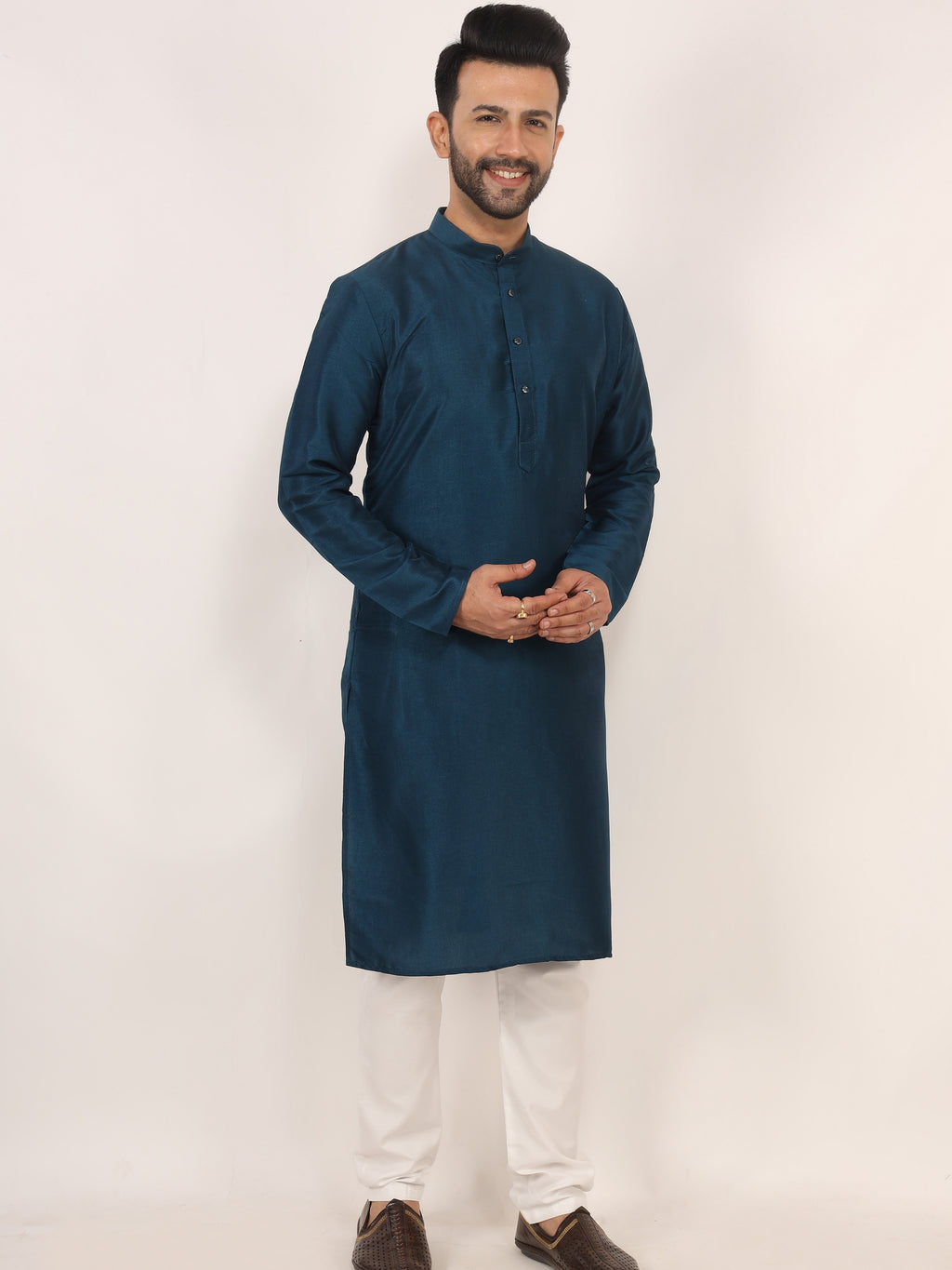 Teal Blue Kurta Pajama Set