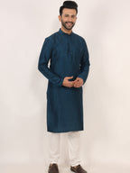 Teal Blue Kurta Pajama Set
