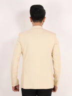 Beige Matty Regular Fit Single Breasted Blazer