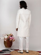 Raxon Dupion Silk Designer Sherwani Wedding Outfit