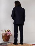 Midnight Navy Blue Open Jodhpuri Suit
