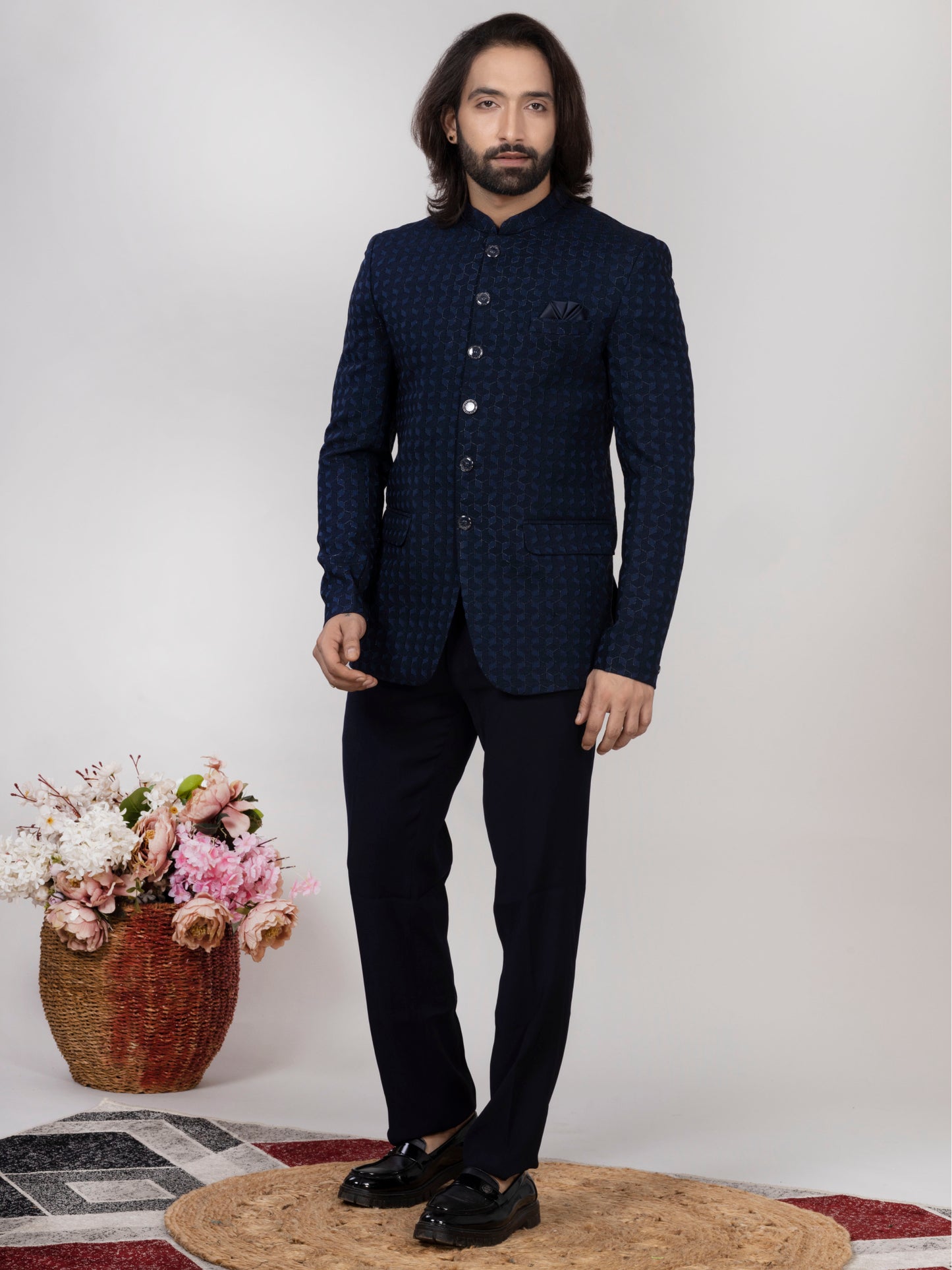 Jacquard Jodhpuri or Bandhgala Suit for Men | Wedding & Party Wear