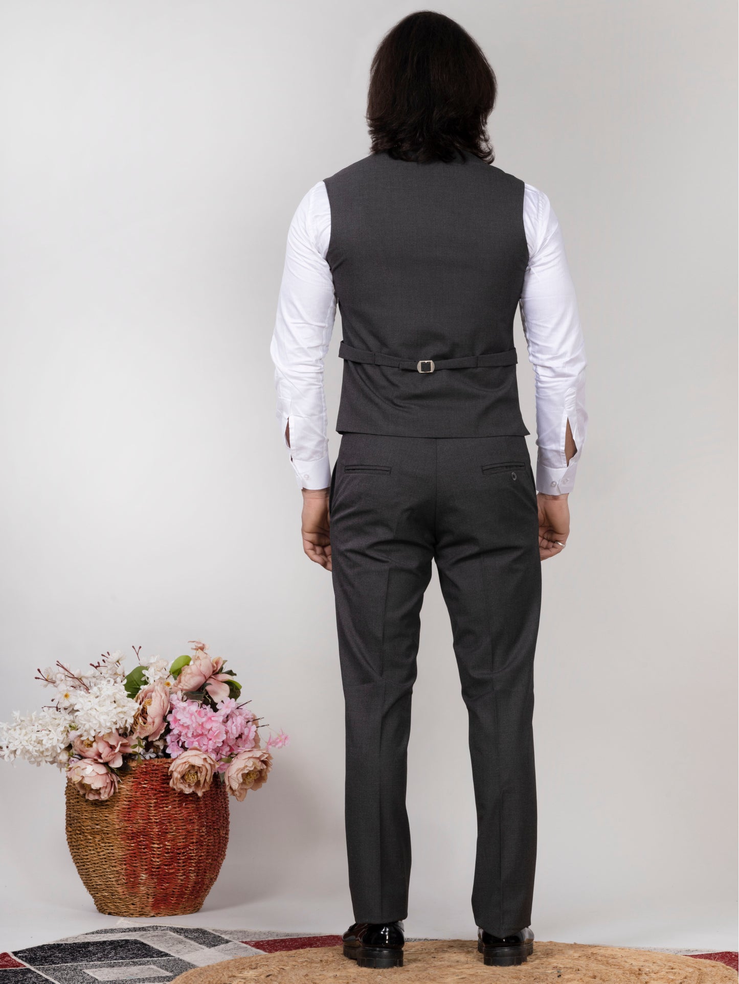 Grey Imported Woolen 3-Piece Suit