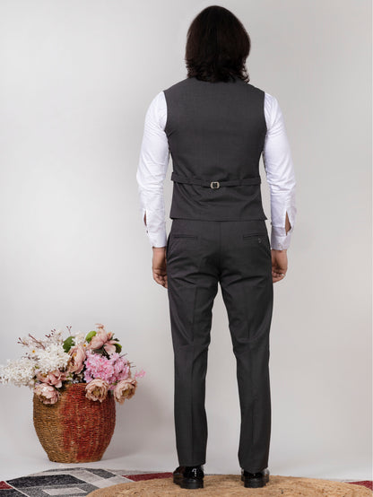 Grey Imported Woolen 3-Piece Suit