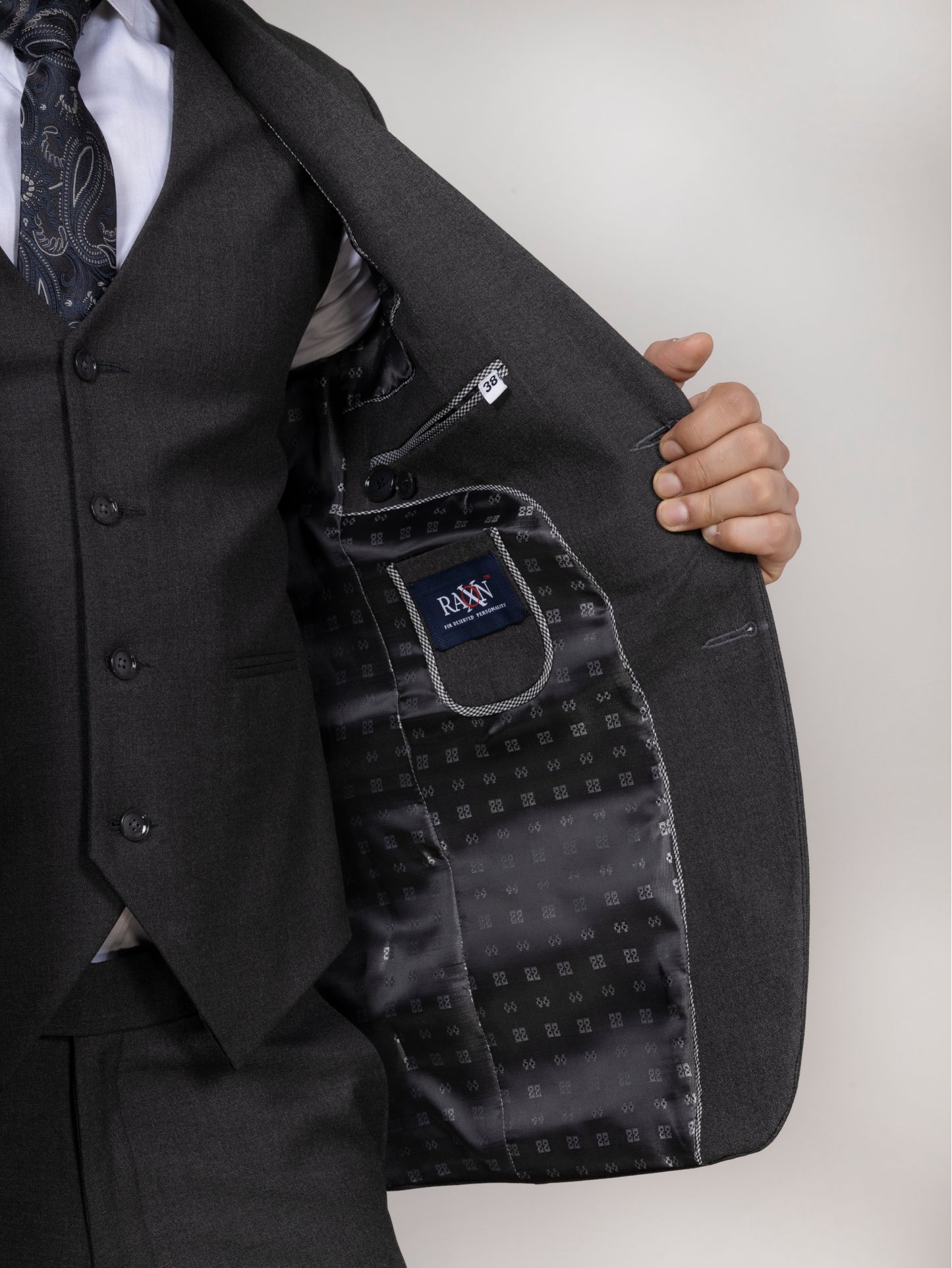 Grey Imported Woolen 3-Piece Suit