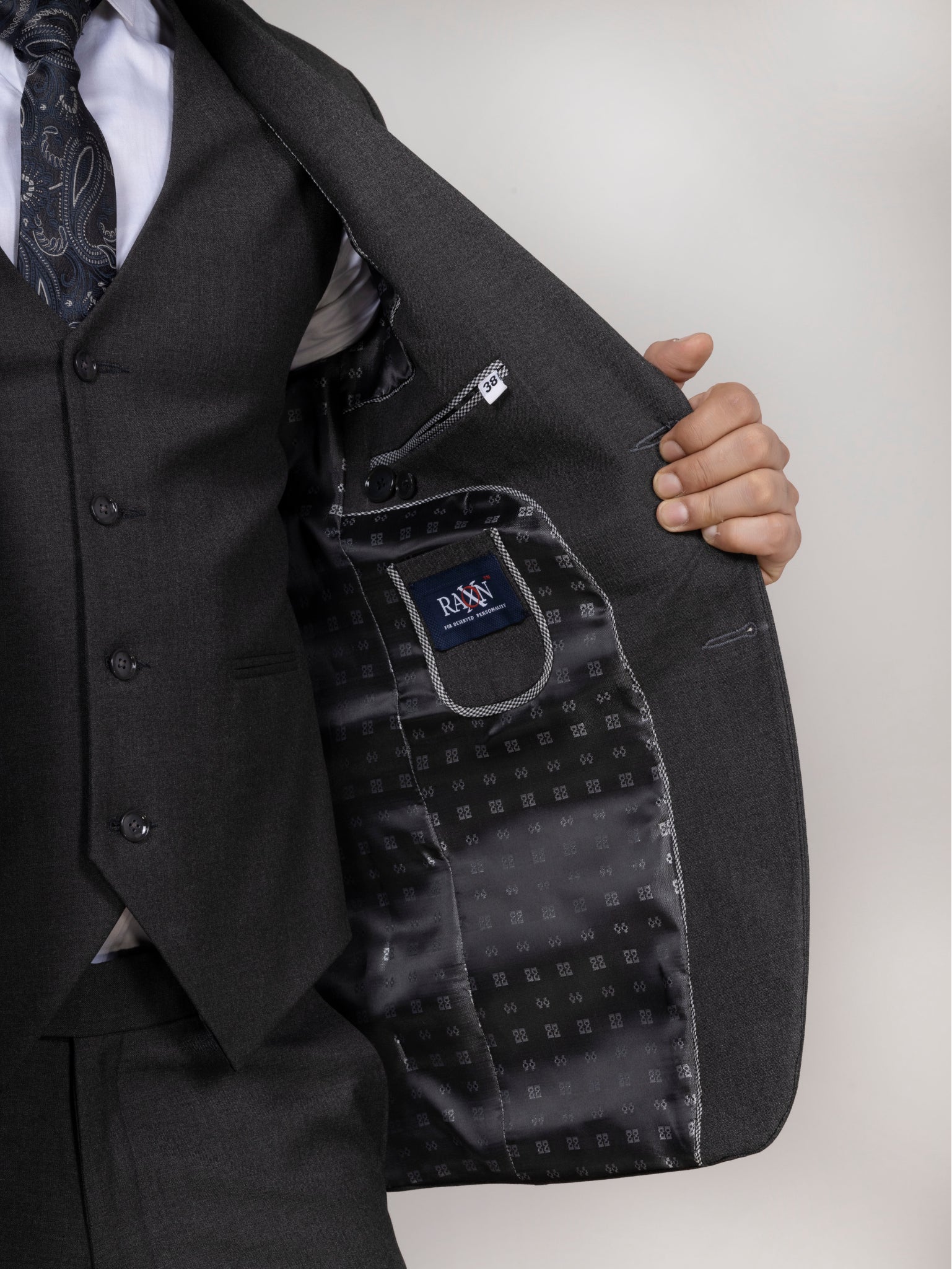 Grey Imported Woolen 3-Piece Suit
