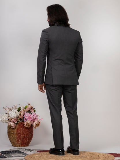 Grey Imported Woolen 3-Piece Suit