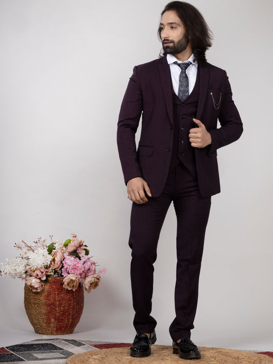 Slim Fit Black Formal 3-Piece Suit for Men | Groom & Event Wear
