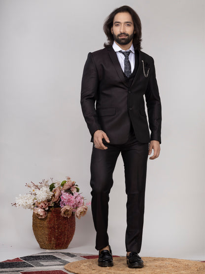 Dark Wine 3-Piece Suit for Men