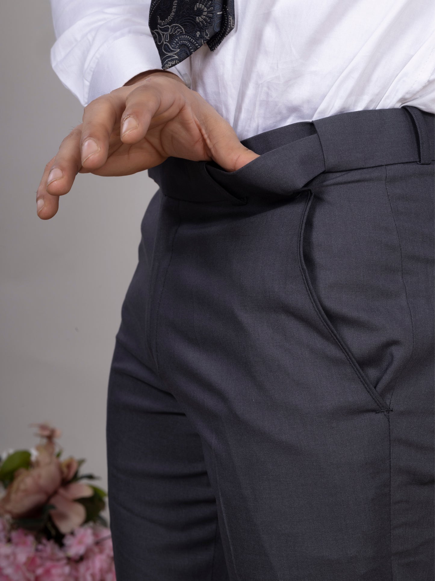 Premium Men’s Grey 3-Piece Suit with Waistcoat – Formal & Wedding Wear | Raxon®