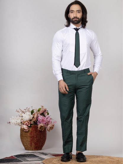 Premium Men’s Green 3-Piece Suit with Black Lapel – Wedding & Party Wear | Raxon®