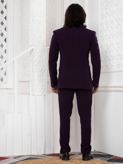 Purple Armani Tuxedo Suit for Wedding