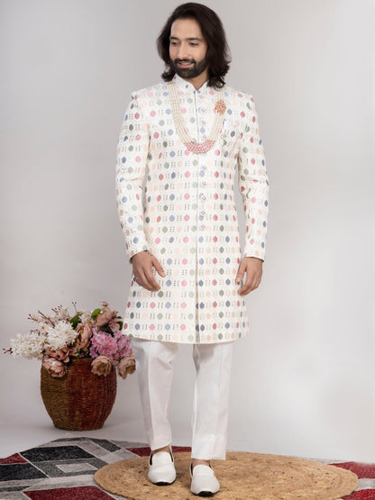 Raxon Pastel Multi-Thread Indo Western