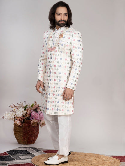 Raxon Pastel Multi-Thread Indo Western