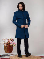 Peacock Blue Indo Western