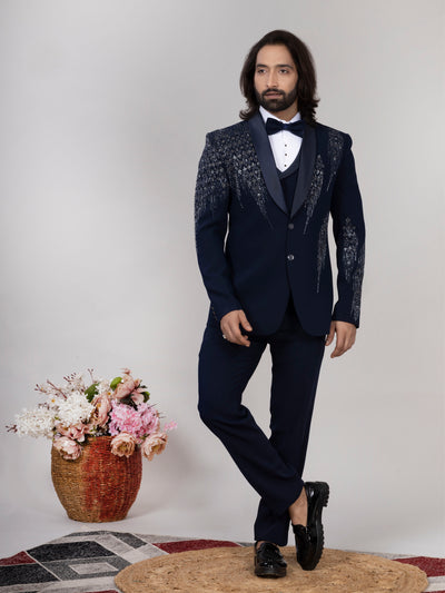RAXON Men’s Handwork Tuxedo Suit