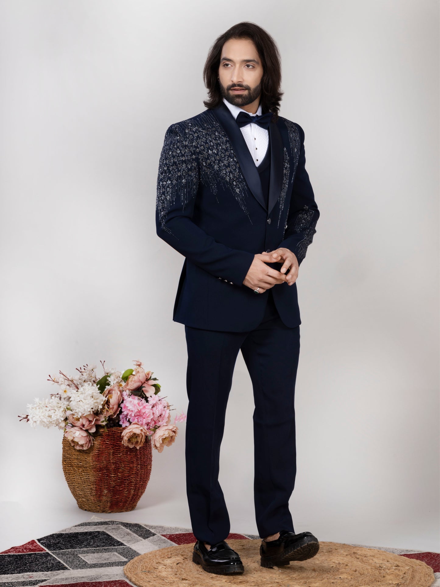 RAXON Men’s Handwork Tuxedo Suit