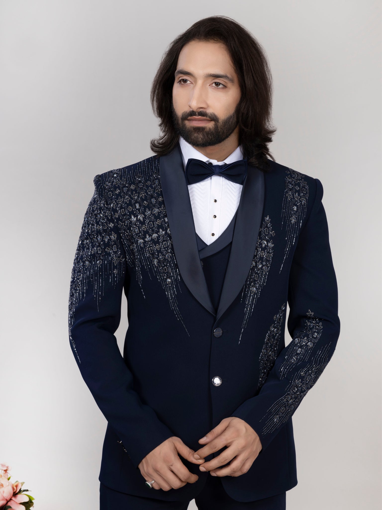 RAXON Men’s Handwork Tuxedo Suit