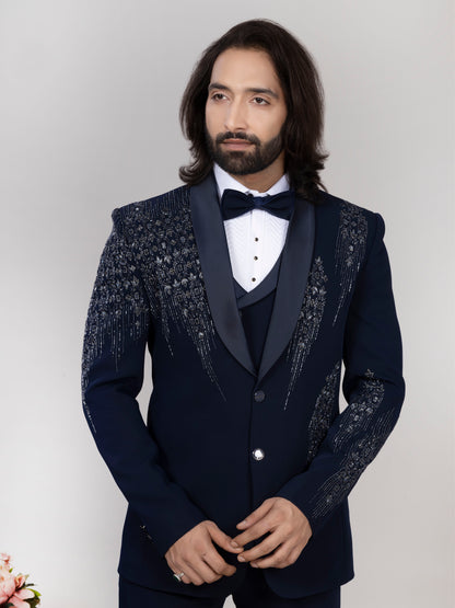 RAXON Men’s Handwork Tuxedo Suit