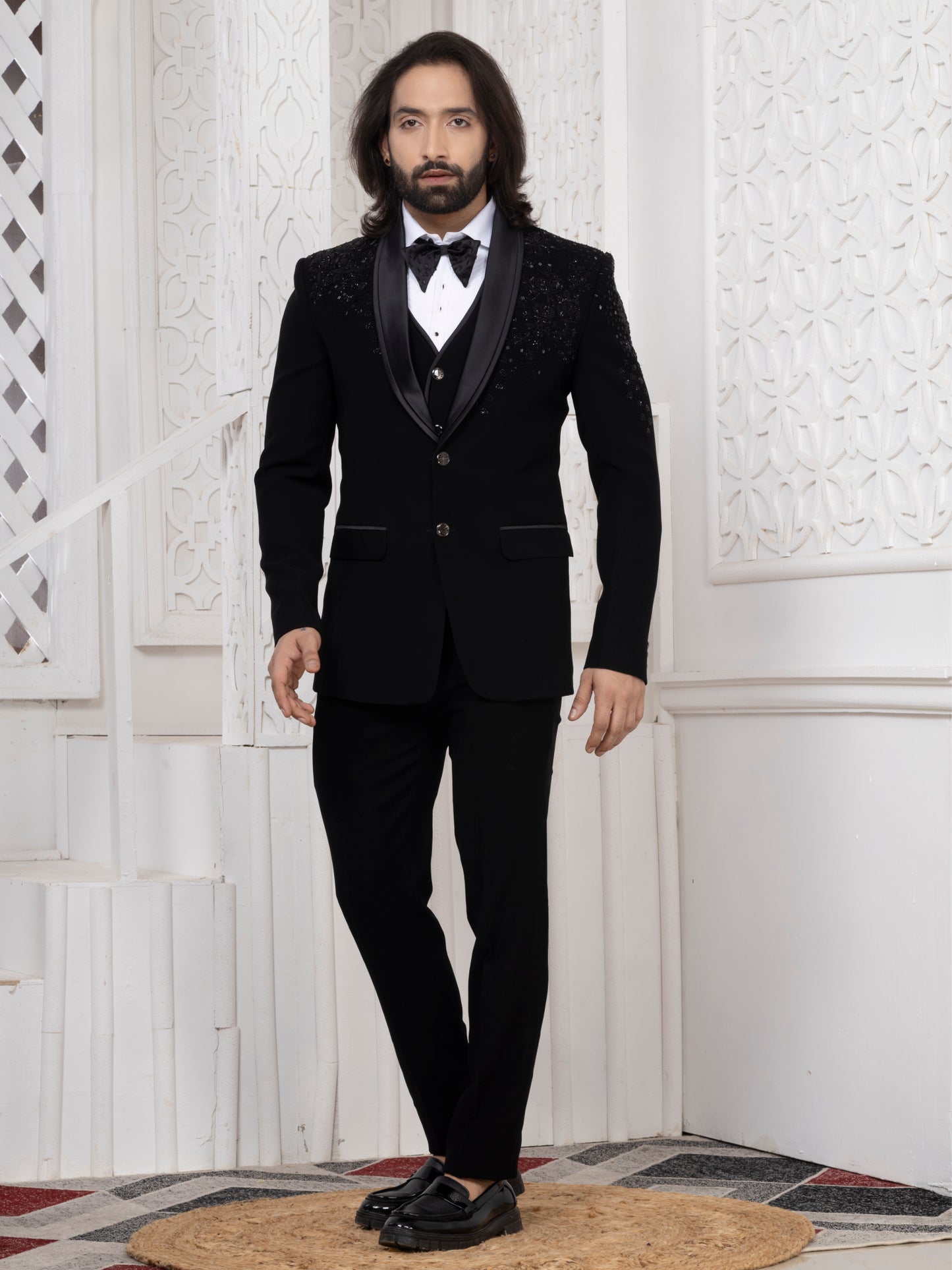 Black Armani Tuxedo Suit for Men