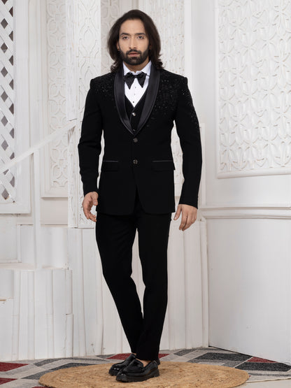 Black Armani Tuxedo Suit for Men