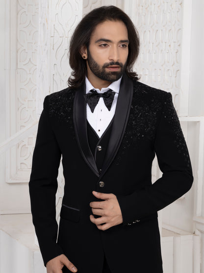 Black Armani Tuxedo Suit for Men